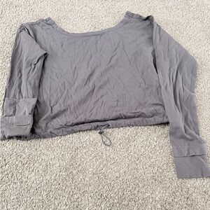 Gray Long Sleeve Women's Top